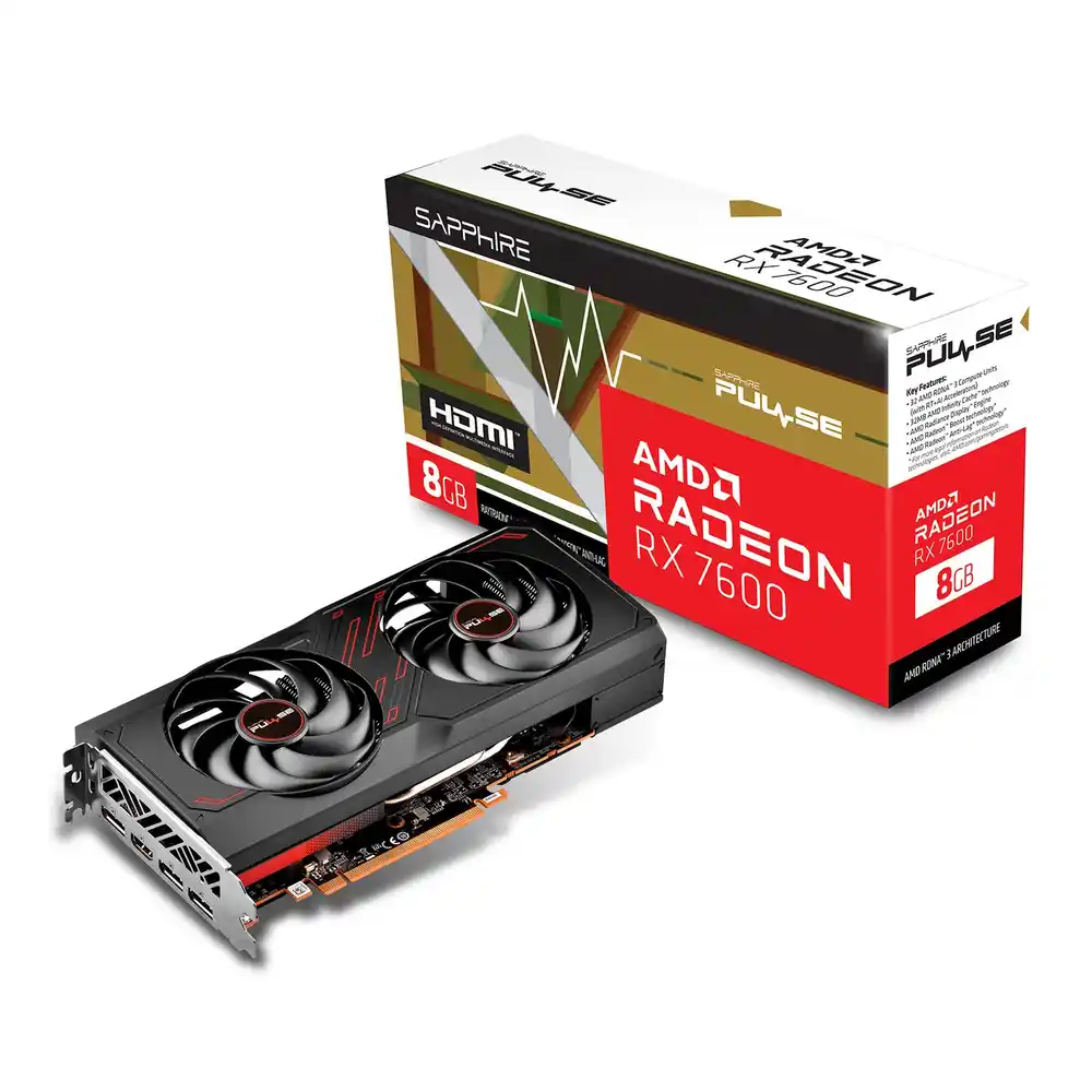 Sapphire Radeon RX 7600 PULSE 8GB RDNA3 Graphics Card